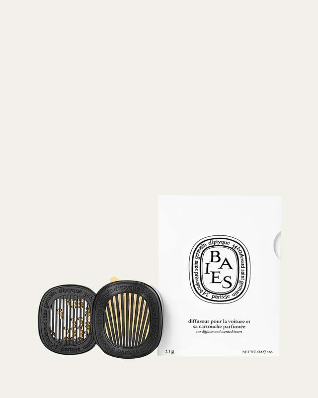 Baies (Berries) Car Fragrance Diffuser and Refill Insert Set, 0.07 oz.